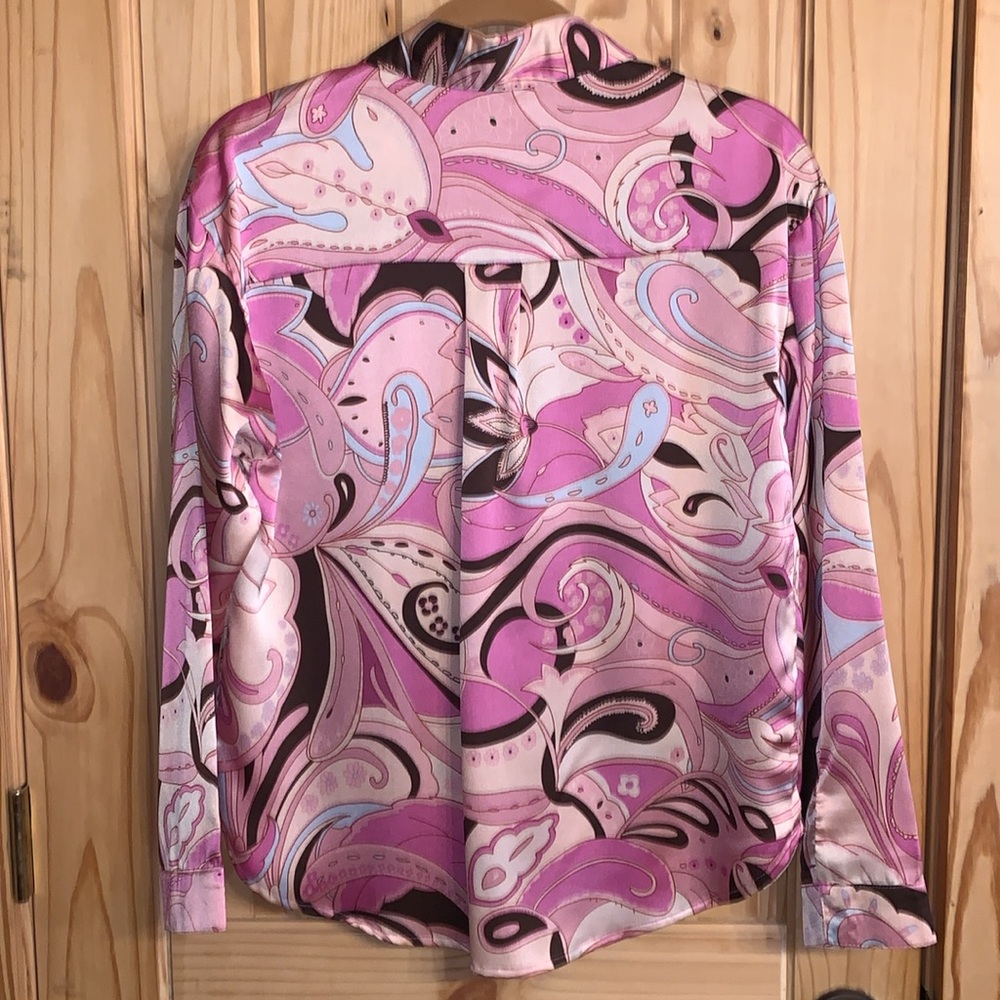 JODIFL Pink and Purple Long Sleeve Button Down Shirt - Picture 2 of 4